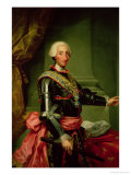 Portrait of Charles III circa 1761 reproduction procédé giclée par Anton Raphael Mengs