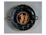 Interior of an Attic Red-Figure Cup Depicting Apollo and Artemis, circa 495-490 BC Giclee-trykk av Brygos Painter