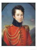 Portrait of Alfred de Vigny Reproduction procédé giclée par Francois Josephe Kinson