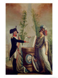 Officer of the National Guard Swearing an Oath of Allegiance Before the Altar of the Constitution Giclee Print