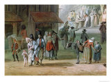 The Place de L'Apport-Paris in Front of the Grand-Chatelet Giclee Print by Thomas Naudet