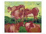 Cows, 1890 Lámina giclée por Vincent van Gogh Cows, 1890 Lámina giclée por Vincent van Gogh