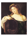 Allegory of Vanity, or Young Woman with a Mirror, circa 1515 Giclee Print by Titian (Tiziano Vecelli) 