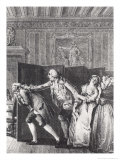 Le Baron...Chassa Candide Du Chateau a Grands Coups de Pied Dans Le Derriere reproduction procédé giclée par Jean-Michel Moreau the Younger