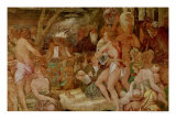 The Catanaean Twins, Anapias and Amphinamus at the Sacrificial Altar reproduction procédé giclée par Rosso Fiorentino (Battista di Jacopo) 