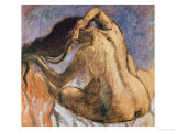 Woman Combing Her Hair, 1905-10 Lámina giclée por Edgar Degas