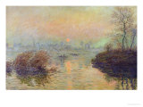 Sun Setting Over the Seine at Lavacourt. Winter Effect, 1880 Giclee Print by Claude Monet