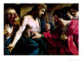 The Incredulity of St. Thomas Stampa giclée di Guercino (Giovanni Francesco Barbieri)