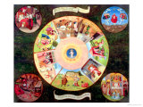 Tabletop of the Seven Deadly Sins and the Four Last Things Giclee-trykk av Hieronymus Bosch