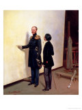 Tsar and Artist - Nikolay I in the Artist's Atelier, 1883 Giclée-Druck von Bogdan Pavlovich Villeval'de