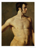 Male Torso, circa 1800 reproduction procédé giclée par Jean-Auguste-Dominique Ingres