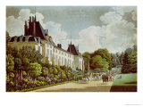 View of the Chateau de La Malmaison Next to the Park, from "Views of the Malmaison" Giclee Print by Auguste Garneray