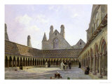 The Cloister of Mont Saint-Michel reproduction procédé giclée par Emmanuel Lansyer