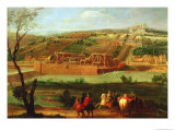 View of the Marly Machine and the Aqueduct at Louveciennes, 1722 Giclee Print by Pierre-Denis Martin