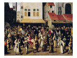 Procession of the Holy League in 1590 Giclee-trykk av Francois Bunel