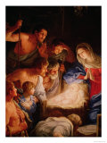 The Adoration of the Shepherds, Detail of the Group Surrounding Jesus Giclee Print by Guido Reni