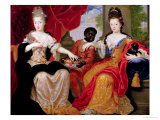 Portrait of Francoise-Marie de Bourbon and Louise-Francoise de Bourbon Giclée-Druck von Philippe Vignon