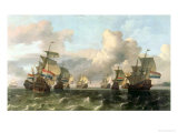 The Dutch Fleet of the India Company, 1675 Giclee Print by Ludolf Backhuysen