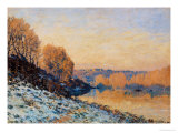 Port-Marly, White Frost, 1872 reproduction procédé giclée par Alfred Sisley