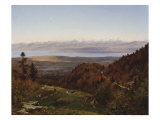 Mont-Blanc Seen from Saint-Cergues, 1869 Giclee Print by Francois Louis Francais