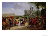 Louis XIV Dedicating Puget's "Milo of Crotona" in the Gardens at Versailles, 1819 Giclee Print by Anicet-Charles Lemonnier