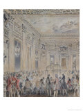 Feast Given by Madame Du Barry for Louis XV on 2nd September 1771 reproduction procédé giclée par Jean-Michel Moreau the Younger