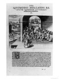 Arrival of the Dutch Leaders in Guinea: the Negotiation for the Purchase of Slaves 1585-88 Giclee Print by Theodor de Bry