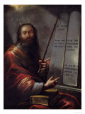 Moses and the Tablets of the Law Giclee Print by Claude Vignon