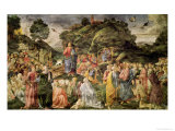 The Sermon on the Mount, from the Sistine Chapel, circa 1481-83 Giclée-tryk af Cosimo Rosselli The Sermon on the Mount, from the Sistine Chapel, circa 1481-83 Giclée-tryk af Cosimo Rosselli