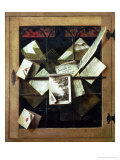 Trompe L'Oeil with Letters and Notebooks, 1665 reproduction procédé giclée par Cornelis Norbertus Gysbrechts