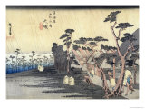 Oiso: Toraga Ame Shower, from the Series "53 Stations of the Tokaido Road", 1834-35 reproduction procédé giclée par Ando Hiroshige