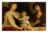 Eumenes and Roxana reproduction procédé giclée par Alessandro Padovanino