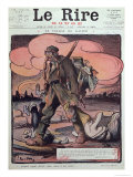 Caricature of a German Soldier, from the Front Cover of "Le Rire Rouge", 20th March 1915 Giclee Print by Lucien Metivet