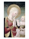 Madonna and Child with Pomegranate Giclee-trykk av Neri Di Bicci