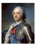 Portrait of King Louis XV 1748 reproduction procédé giclée par Maurice Quentin de La Tour