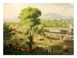 Railway in the Valley of Mexico, 1869 Giclee Print by Luiz Coto