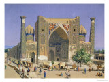 Medrasah Shir-Dhor at Registan Place in Samarkand, 1869-70 Giclee Print by Vasilij Vereshchagin