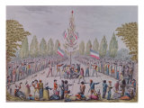 The Plantation of a Liberty Tree During the Revolution, circa 1792 Giclee-trykk av Etienne Bericourt