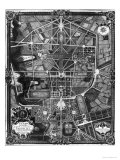 General Plan of the Town and Chateau of Versailles, with Its Gardens, Forests and Fountains Giclee Print by Pierre Lepautre
