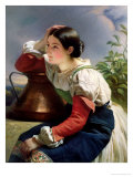 Young Italian at the Well, circa 1833-34 Giclee Print by Franz Xavier Winterhalter