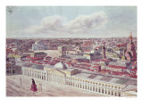 Panorama of Moscow, Depicting Department Store "Gum" and the Bolshoi Theatre in Red Square, 1819 Giclee Print by Gadolle 