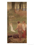The Childhood of St. Genevieve reproduction procédé giclée par Pierre Puvis de Chavannes