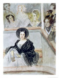 Marie Duplessis at the Theatre Giclee Print by Camille-joseph-etienne Roqueplan