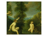 The Nymph Salmacis and the Hermaphrodite Giclée-tryk af Francesco Albani The Nymph Salmacis and the Hermaphrodite Giclée-tryk af Francesco Albani