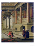 Palace Courtyard Giclee Print by Dirck Van Delen