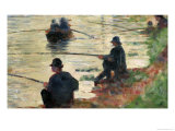 Anglers, Study for "La Grande Jatte", 1883 reproduction procédé giclée par Georges Seurat