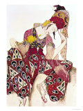 Costume Design for Nijinsky in the Ballet "La Peri" by Paul Dukas 1911 Giclée-Druck von Leon Bakst