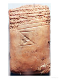 Tablet with Cuneiform Script, circa 1830-1530 BC Giclee-trykk av Babylonian Tablet with Cuneiform Script, circa 1830-1530 BC Giclee-trykk av Babylonian