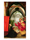 The Annunciation from the Isenheim Altarpiece, Left Hand Wing, circa 1512-16 Reproduction procédé giclée par Matthias Grünewald