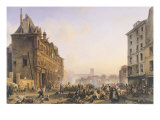 Attack on the Hotel de Ville, 28th July 1830 Giclee Print by Joseph Beaume